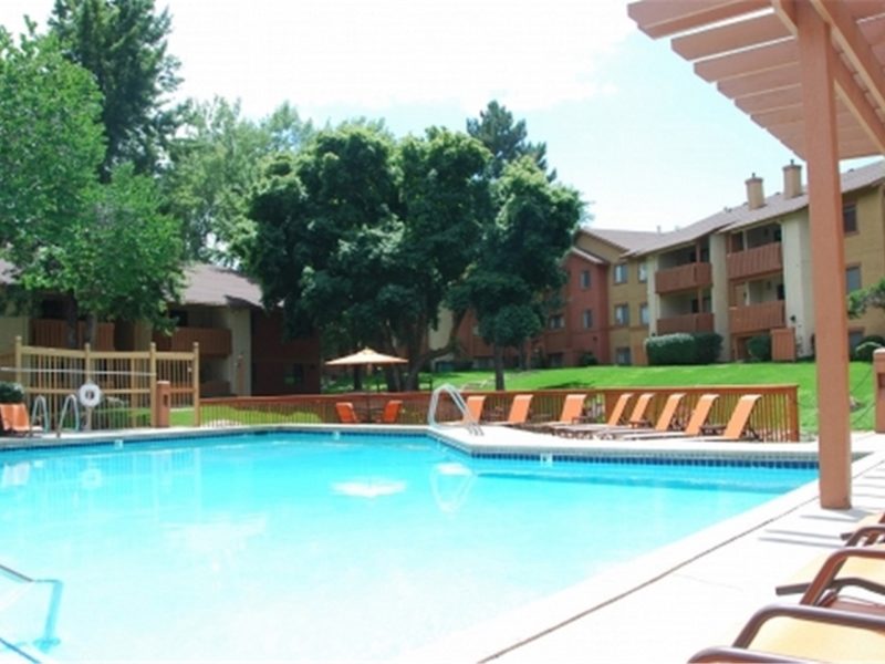 Apartment complex pool for new 2 bedroom rental property listing in Heber
